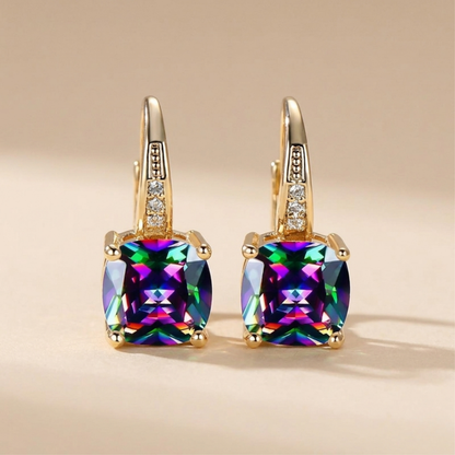 Stone Hoop Earrings | ELOWEN