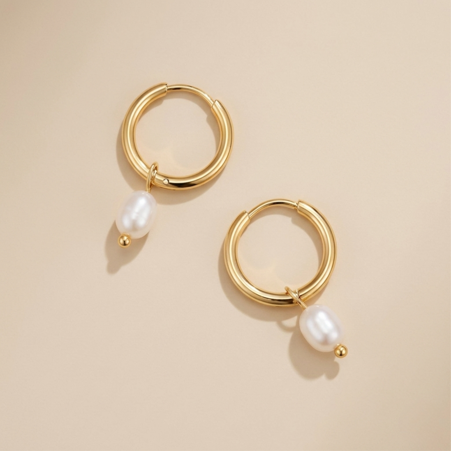 Hoop Pearl Earrings | ZEPHIRA