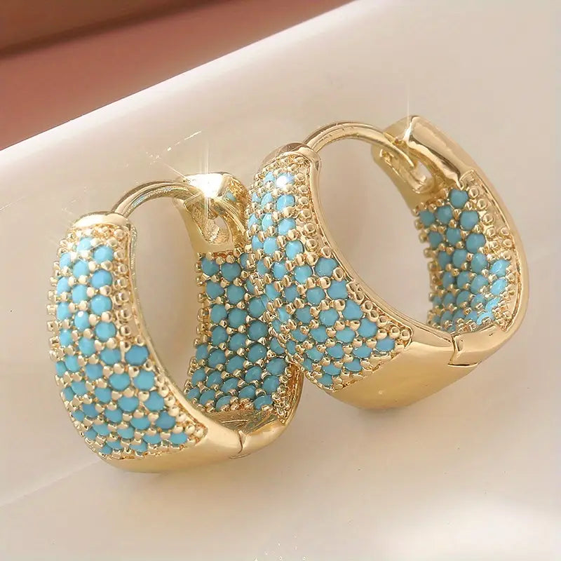 Turquoise Hoop Earrings | ROMY