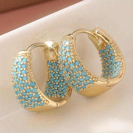 Turquoise Hoop Earrings | ROMY