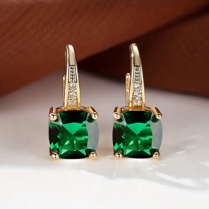 Stone Hoop Earrings | ELOWEN