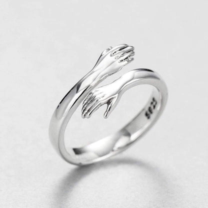 Silver Adjustable Hug ring | EARTH & OPAL