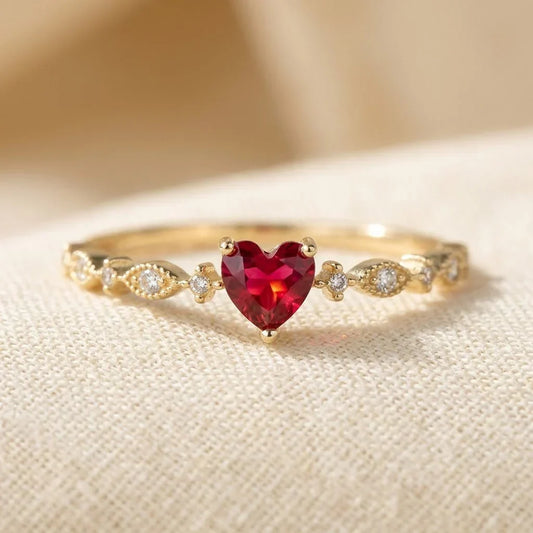 Gold Heart Ring | RUBY