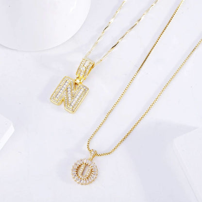 Letter Initial Necklace 2Pcs Set | ZAYA
